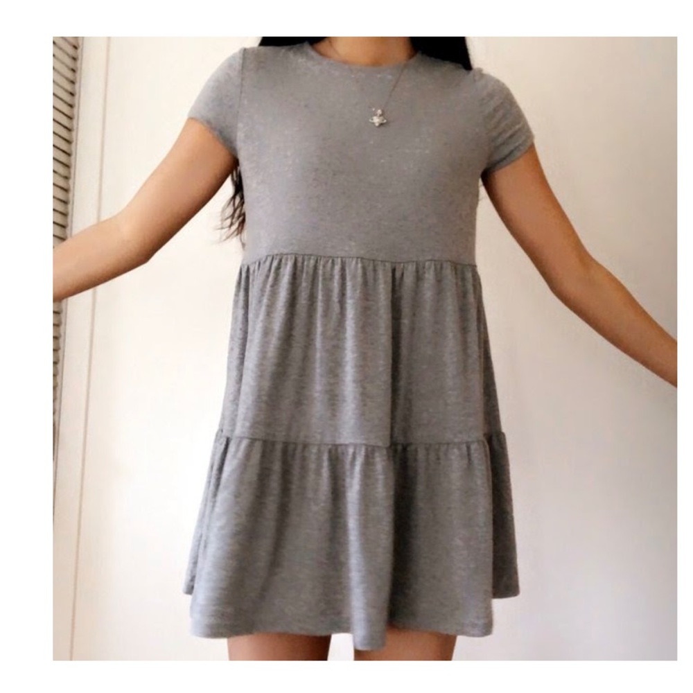 babydoll grey dress
